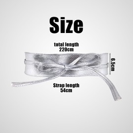 DAZZLUXE 1 Piece Women's Belt, Women's Silver Belt, Women's Wide Belt, Bow Belt, Leather Belt, Dress Belt, Clothing Accessories, Women's Elastic Belt, silver