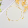 MUUYON 14K Gold Butterfly Anklet for Women, Real Yellow Gold