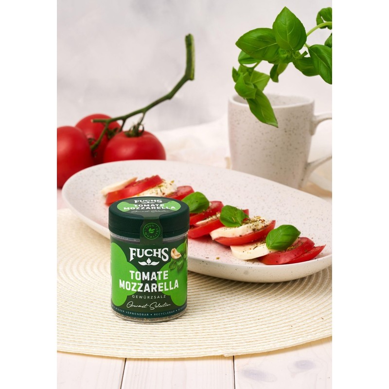 Fuchs Gourmet Selection Mediterranean Tomato Mozzarella Spice Preparation, Refillable Tomato