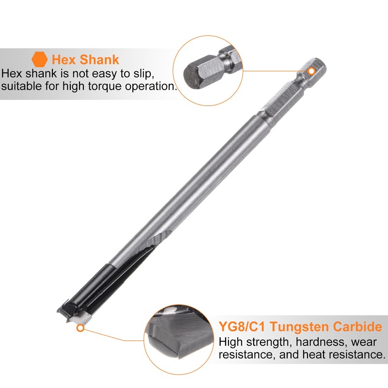 HARFINGTON Forstner Drill Bit 10mm (13/32") Dia YG8/C1 Tungsten Carbide