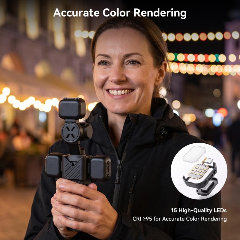 UTEBIT 3Pcs Magnetic Mini Selfie Fill Light for DJI Osmo