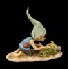 Pixie Leprechaun Figure with Chick | Gnome Dwarf Decoration