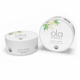 Dr. Mercola Manteca corporal batida de vainilla tibia de Ola Botanical, 4 oz (113 g), hidrata y nutre profundamente, manteca de karité orgánica, orgánica certificada por el USDA, sin OGM