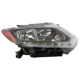 ALLIGATOR AUTO LIGHTS Replacement for Nissan Rogue 2014 2015 2016, DOT/SAE Complaint Headlight Assembly, Halogen Headlamp w/o Bulb, SL, S, SV, Right/Passenger Side, PartsLink: NI2503226