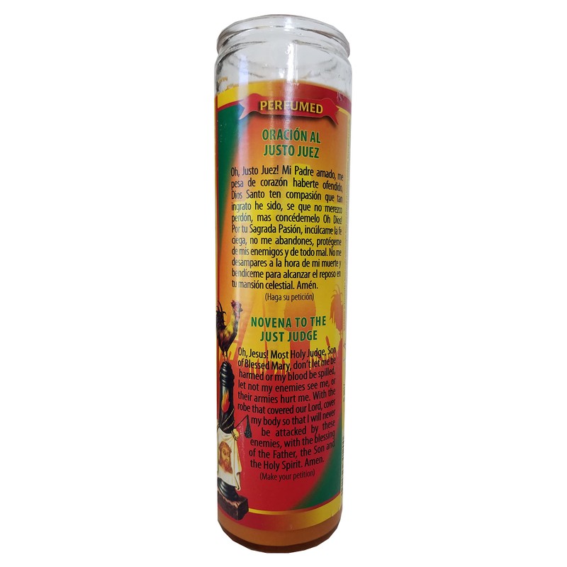 Staci19 Just Judge (Justo Juez) Orange Perfumed Pillar Candle