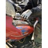 CHOPPERS Half Finger Gloves White & Black XL Cowhide Motorcycle