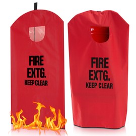 Amylove 2 Pcs Fire Extinguisher Cover Large Size 20-26lb Heavy Duty Thickened Fire Protective Sleeve from Scuffs and Scratches Accessories, 18"W x 35"L