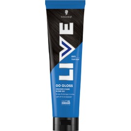 Schwarzkopf LIVE Go Gloss Onyx, Colour & Care Hair Glossing for Instant Glossy Hair, with HaptiQ Anti-Damage System, Up to 8 Washes
