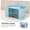 ABOOFAN Transparent Desk Organizer with Drawer Multi Functional Storage Box