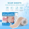 DERMFREE 6x Silicone Scar Sheets Gel Scar Patch Self-Adhesive Scar