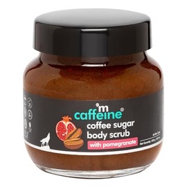 mCaffeine Coffee Sugar Body Scrub with Pomegranate - Body Wash Reduces Scars - Nourishing Blend of Coffee and Brown Sugar - All Skin Types - 250 g