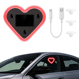 DICIMITH Solar Power Heart Light for Car, 1PCS