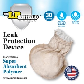 LP Shield™ Men’s Incontinence Guards – 30 Count Disposable Male Incontinence Guards | Discreet Male Urinary Leakage Protection, Bladder Shields for Men, Bladder Control, Post-Void Dribble Pads