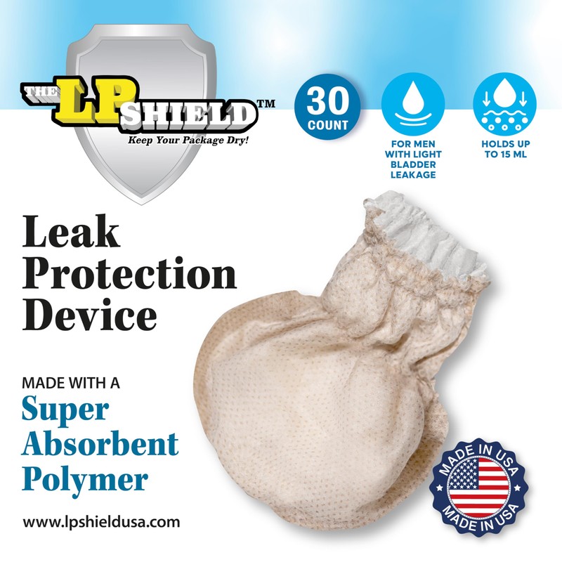 LP Shield™ Men’s Incontinence Guards – 30 Count Disposable Male