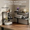Expandable Clamp on Desk Shelf, Desktop Organizer with Headphone Holder