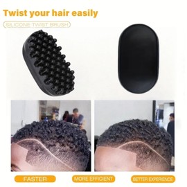 Twist Styler Brush,Curly Hair Brush,Rubber Hair Brush,Hair Sponge for Curlsbrush Comb Rubber Styling Tool for Home and Salon Use,Rubberized Grip for Comforeasy to Wash and Maintain,Versatile Use