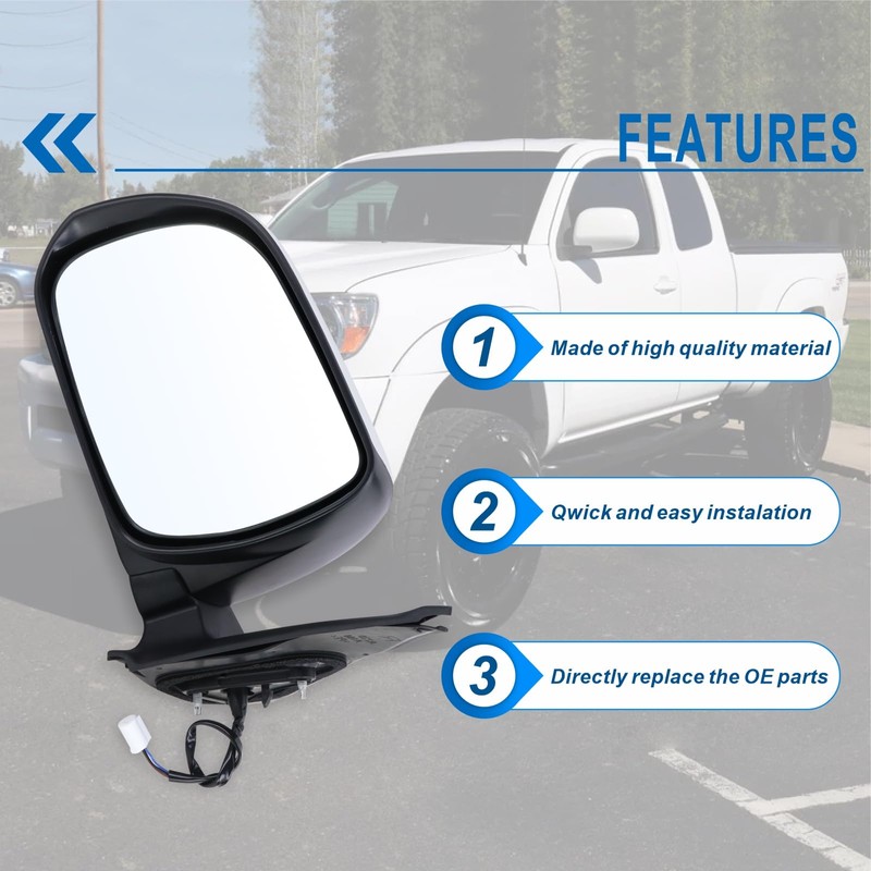 Lqito Left Driver Side Mirror Compatible With 2005 2006 2007
