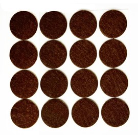 48 Pcs Self Adhesive 1" Round Felt Furniture Pads (Brown, 1")