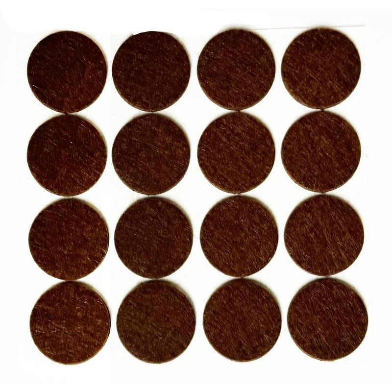 48 Pcs Self Adhesive 1" Round Felt Furniture Pads (Brown,