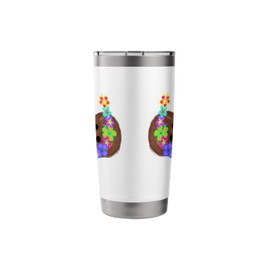 Coconut Bra Bikini Brassiere Bra Flower Chain Hawaii Costume Stainless Steel Insulated Tumbler