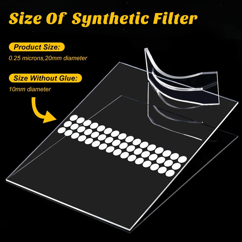 Zonon 96 Pieces Synthetic Filter Paper Stickers 20 mm 0.25