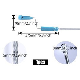 Drain Unblocker Wire Tools 3M*6mm Professional Kitchen Sink Unblocker Tool Flexible Plug Unblocker Gadget Drain Hair Remover Drain Auger Plumbing Snake with Claw for Pipe Cleaning
