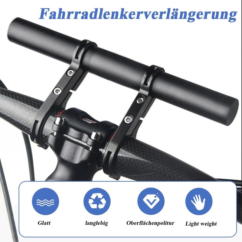 Mesee Aluminium Bicycle Extender Mount, 20 cm Bicycle Handlebar Extender,