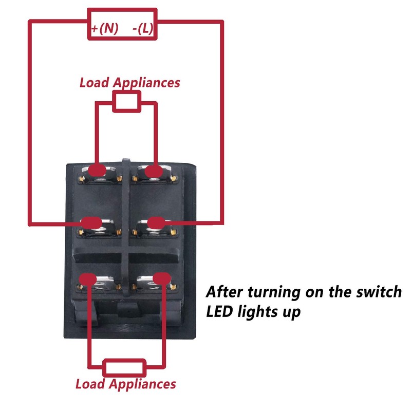Twidec/2Pcs Rocker Switch 6 Pins 2 Position ON/ON AC 10A/125V