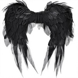 Angel Wings Black 1.8Ft Costume Accessories Photo Booth & Photo Studio Posing Props Women's Cosplay Princess Stage Showcolor: Black, Size: 23ft