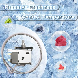 SDRZJX Freezer Thermostat WPF27.7A-L Temperature Control Compatible with GE Haier Chest Freezers Mini Fridge Replace#: WR50X10085 EAP2323338