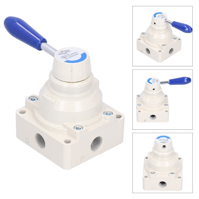 Air Hand Valve Pneumatic Rotary Lever Flow Control 3 Position