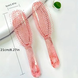 Shiny Hair Comb, 2 Counts/set Wet and Dry Hair Detailing Comb, Scalp Massage Comb, Hair Styling Comb for Women & Girls