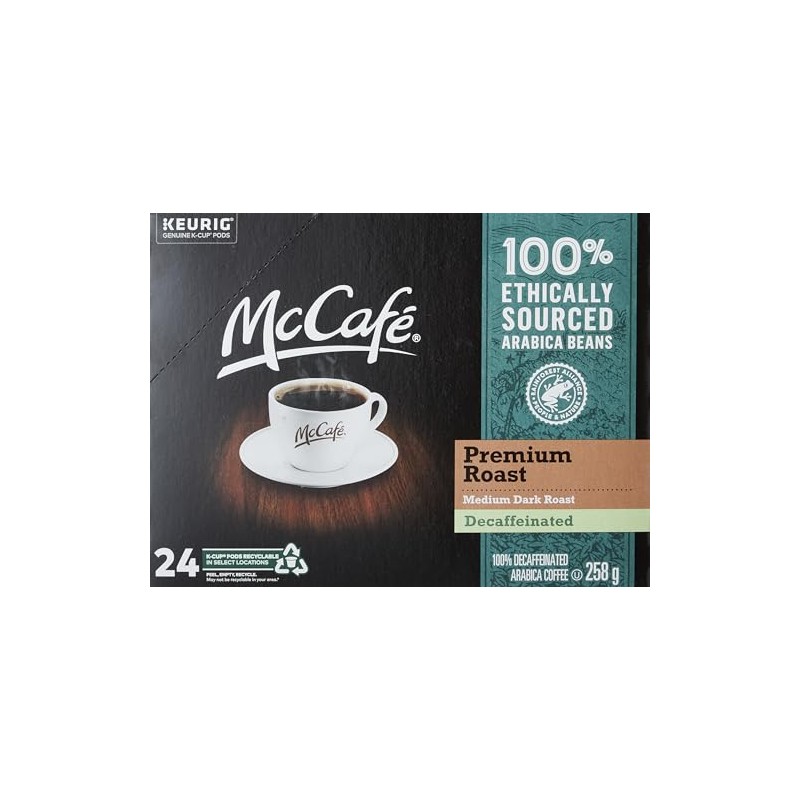 McCafe Mccafé Decaffeinated Premium Roast Keurig Certified K-Cup, 24 Count