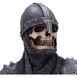 Nemesis Now Into The Knight Bust 19 cm, Resin Silver, Skeleton Knight's Bust, Medieval Bust, Medieval History Statue, Cast in the Finest Resin, Expertly Hand Painted