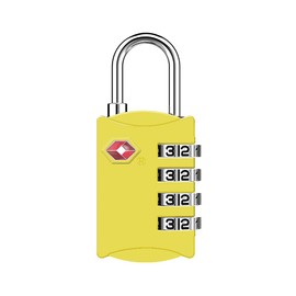 ZHEGE TSA Lock, 4 Digit Dial Padlock, PIN Code, International Travel Keys, Gym Locker Luggage Bag Lock