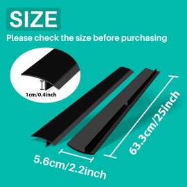 Gap Filler for Stove and Counter - Kitchen Stove Counter Gap Cover Silicone Gap Cover Between Stove and Counter 25 Inches Black