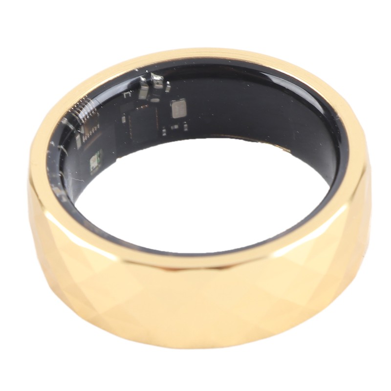 Smart Ring Aluminum Alloy Pedometer Sleep Temperature Tracking Lightweight Smart