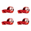 Celosa Pack 4 Liston Celosa Metalico Rojo No.22 7cm X 50mts. Color Rojo/oro/verde/azul Liso Metalico