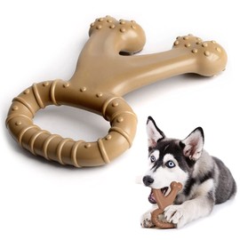Juguete para la Dentición con Sabor a Carne de Vacuno, Ayuda a Limpiar los Dientes del Perro, Apto para Perros MedianosGrandes, Juguetes Resistentes  