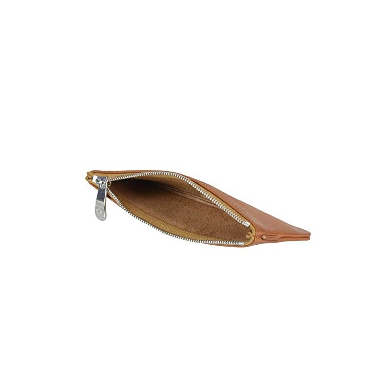 Sonnenleder Pencil Case Leather Pencil Case 16 cm Natural Brown