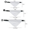 ZUYYON 6 Pcs Sublimation Blank Dog Bandana Collar Solid White