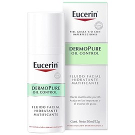 Eucerin Fluido Facial Hidratante Matificante Para Piel Grasa, 50 Ml