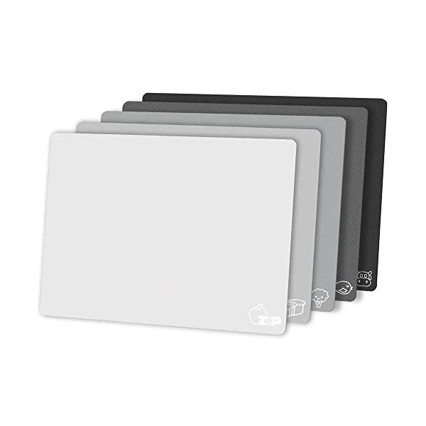 ZVP Flexible Plastic Cutting Board Set Of 5 Gradient Color,