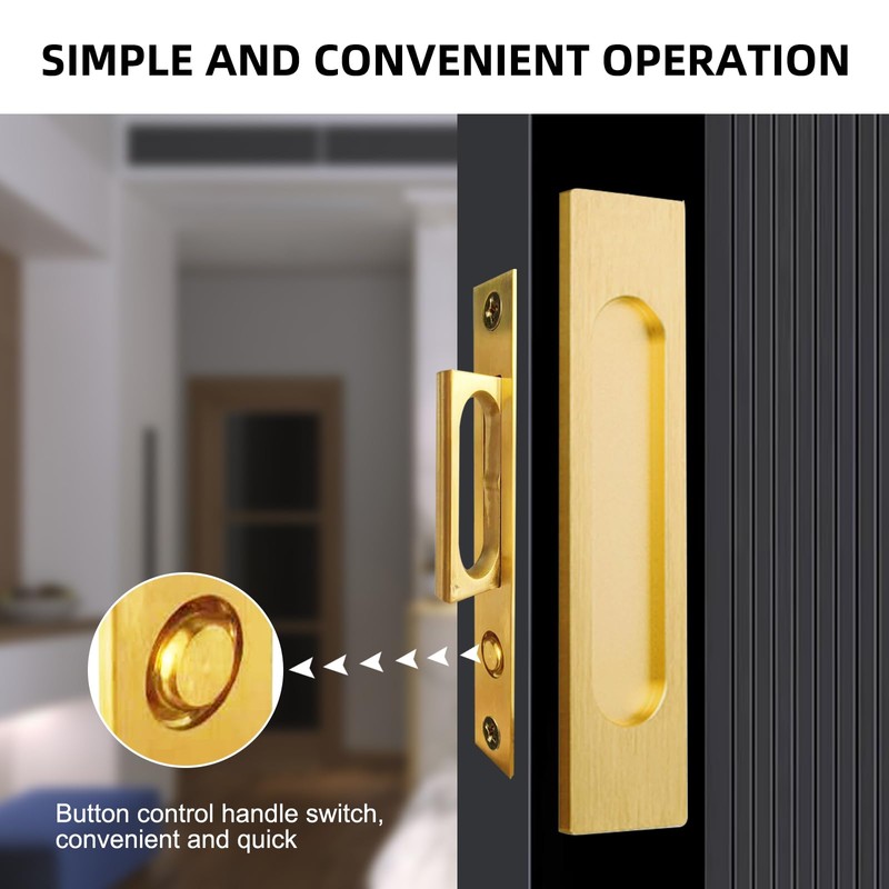 youthua Recessed Finger Flush Pulls with Edge Pull, Sliding Barn