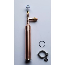 olympic distillers 2" Beer Keg Still Column w/thermometer, tri clamp & gasket - 1/2" or 3/4" union - Digital Thermometer, 3/4"