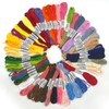 Bracelet String Kits, 50 Colors Rainbow Color Embroidery Thread, Cross