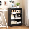 Tangkula 3 Tier Bookcase, Floor Standing Open Bookshelf with 18-Position