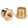 Brass Reducer, Brass Pipe Fitting 2 Pieces 1/2 NPT Male