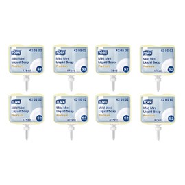 Tork 420502 Premium Liquid Soap Mini Mild, Capacity 475 ml (Pack of 8)