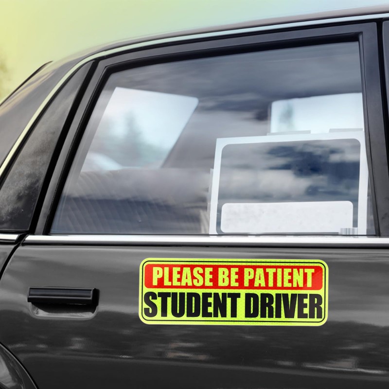 2pcs Student Driver Stickers, Colorful Please be Patient Student Driver